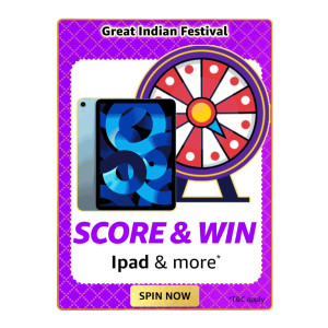 Spin and win Rs 10/20 Amazon Gift card or lucky draw gift cards like Ipad or more gifts